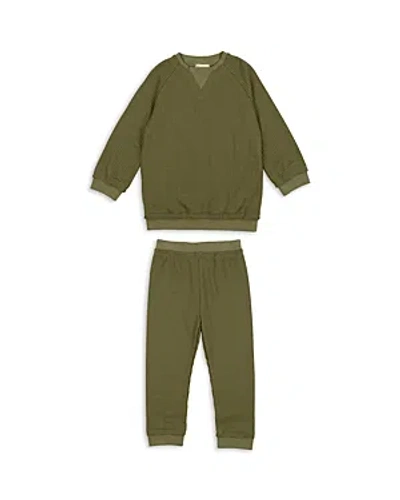 Maniere Boys' 2-pc. Waffle Knit Top & Pant Set - Baby In Sage