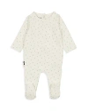 Maniere Boys' Buttons & Polkadots Friends Footie - Baby In White
