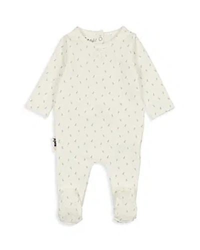 Maniere Boys' Buttons & Polkadots Friends Footie - Baby In White
