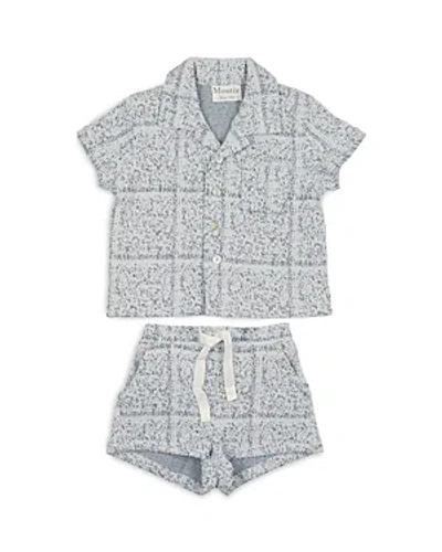 Maniere Boys' Cabana Shirt & Shorts Set - Baby, Little Kid In Blue