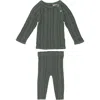 Maniere Manière Cable Knit Sweater & Pants Set In Green