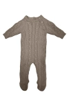 Maniere Manière Cable Sweater Footie In Beige