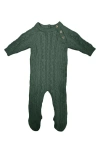 Maniere Kids' Baby Girls Noovel Multi Knit Footed Coverall In Sage