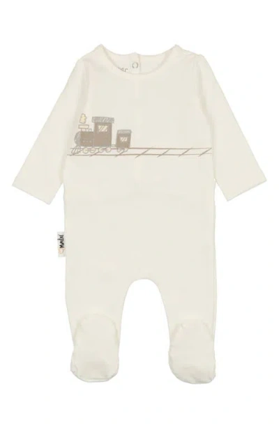 Maniere Babies' Manière Choo Choo Footie In White