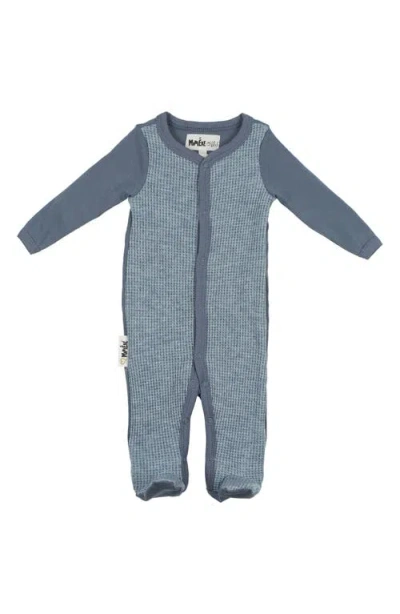 Maniere Babies' Manière Cotton Blend Footie In Blue