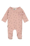 Maniere Babies' Dainty Dragonfly Footie In Mauve