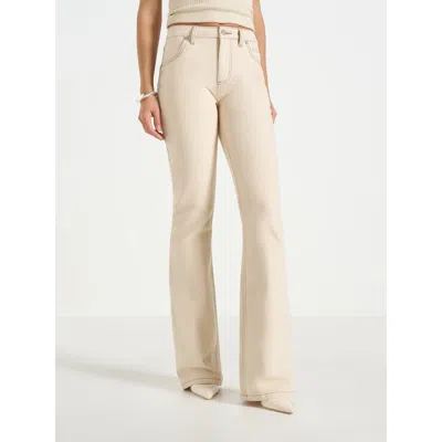 Manière De Voir Abbie Stacked Fit And Flare Jeans In White