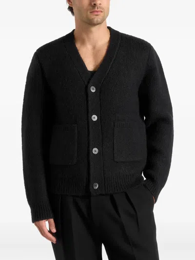 Manière De Voir Aldo V-neck Cardigan In Black