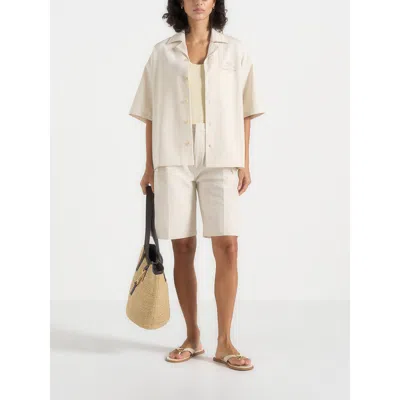 Manière De Voir Alexis Unisex Cote D'azur Boxy Shirt In White