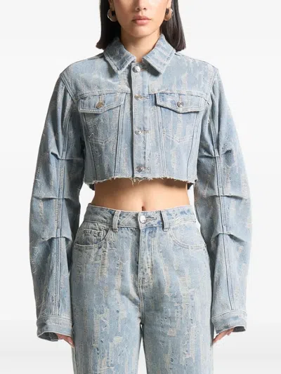 Manière De Voir Alice Denim Jacket In Blue