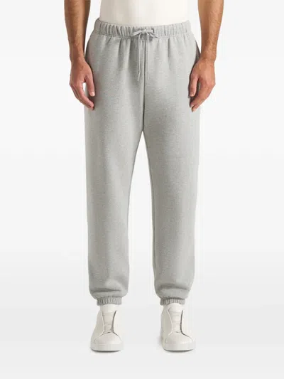 Manière De Voir Alistair Logo-embroidered Track Pants In Gray