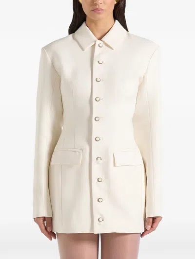 Manière De Voir Amelie Button Blazer Dress In Blue
