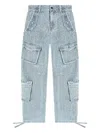 Manière De Voir Anne Boucle Denim Cargo Trousers