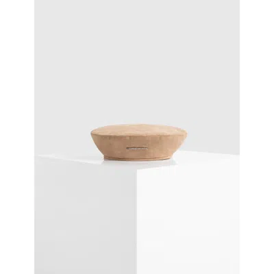 Manière De Voir Anya Suede Beret In Pink
