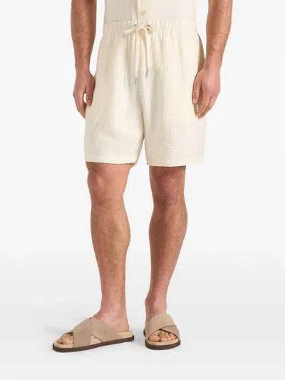 Manière De Voir Ari Textured Drawstring Shorts In Neutral