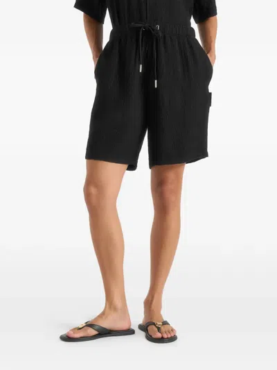 Manière De Voir Ari Textured Shorts In Black