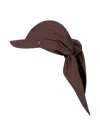 Manière De Voir Arianne Scarf-detail Cap In Brown