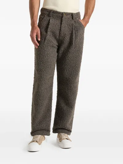 Manière De Voir Arnault Boucle Pleated Jeans In Gray