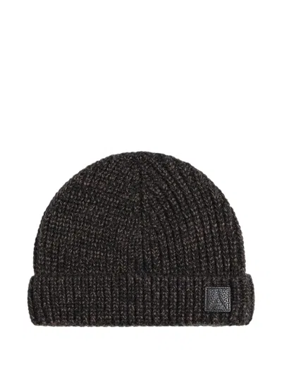Manière De Voir Aryel Beanie Hat In Black