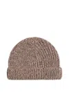 Manière De Voir Aryel Cable-knit Beanie Hat In Neutral