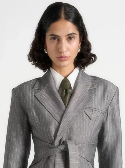 Manière De Voir Ash Leather Tie In Pink