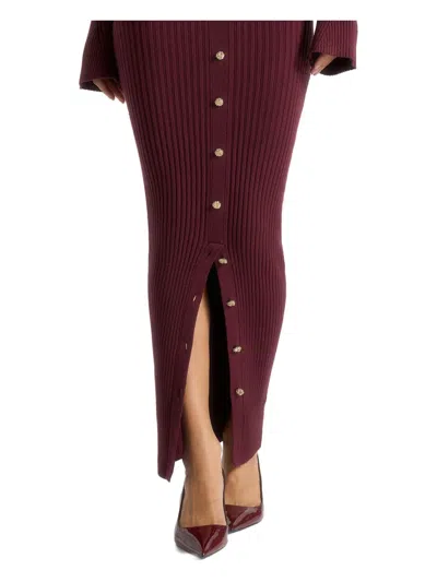 Manière De Voir Assia Knitted Maxi Dress In Red