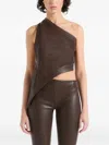 Manière De Voir Asymmetric Backless Top In Brown