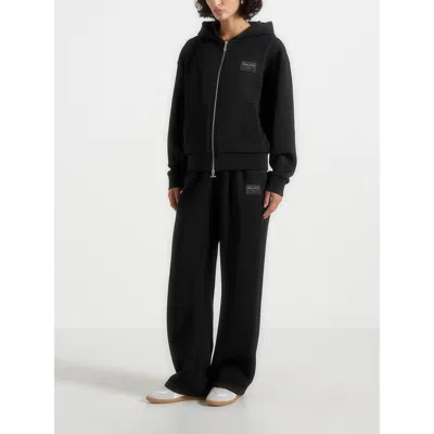 Manière De Voir Avery Unisex Neoprene Relaxed Fit Sweatpants In Black