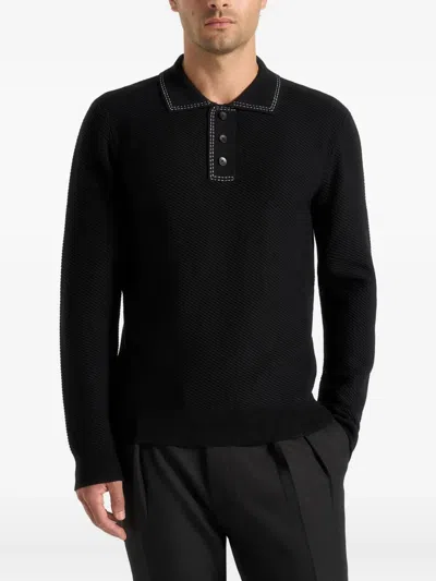 Manière De Voir Aymeric Polo Shirt In Black