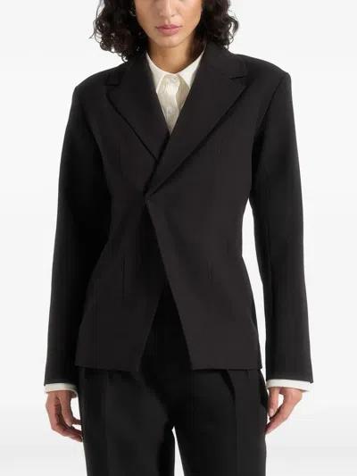 Manière De Voir Beatrice Tailored Double Breasted Blazer In Black