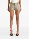 Manière De Voir Belt Loops Tailored Mini Shorts In Neutral