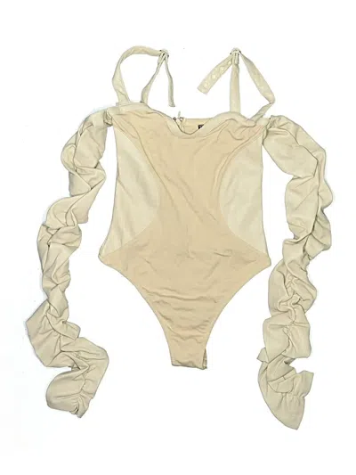 Pre-owned Manière De Voir Bodysuit In Tan