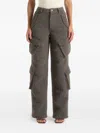 Manière De Voir Boucle-effect Cargo-pocket Trousers In Brown