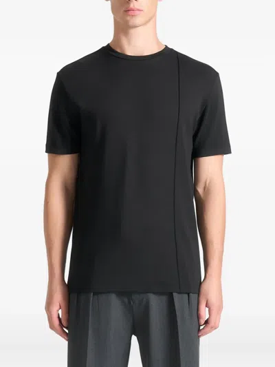 Manière De Voir Bruno Pintuck T-shirt In Black