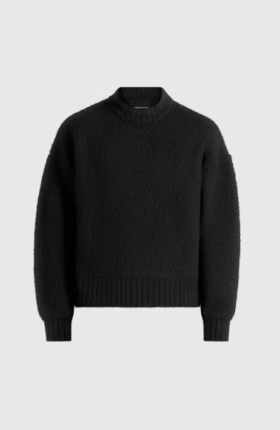 Manière De Voir Brushed Wool Knit Jumper In Black