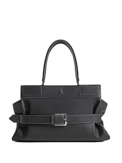 Manière De Voir Calais Belted Top-handle Bag In Black