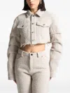 Manière De Voir Catherine Bouclé Cropped Jacket In Neutral