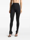 Manière De Voir Chloe Dipped-waistband Leggings In Black