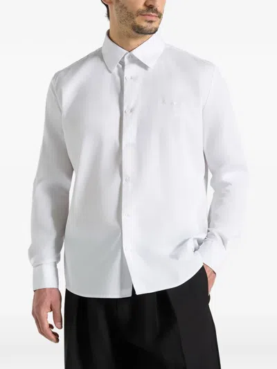 Manière De Voir Chris Button Long-sleeve Shirt In White