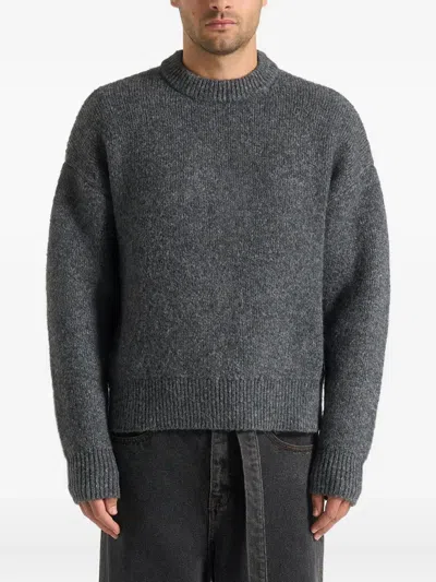 Manière De Voir Chris Crew-neck Sweater In Gray