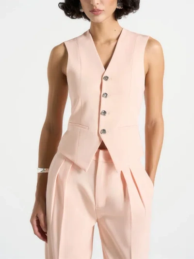 Manière De Voir Christine Structured Cinch Waistcoat In Neutral