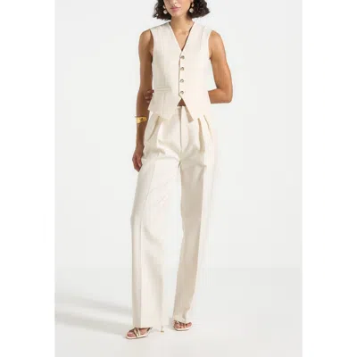 Manière De Voir Christine Tailored Cinch Waistcoat In White