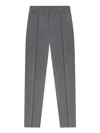 Manière De Voir Claude Pleated-motif Eiffel-detail Tailored Trousers In Gray