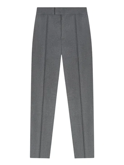 Manière De Voir Claude Pleated-motif Eiffel-detail Tailored Trousers In Gray