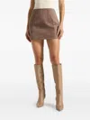 Manière De Voir Cleo Suede Mini Skirt In Brown