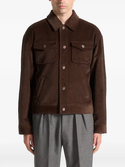 Manière De Voir Corduroy Jacket In Brown