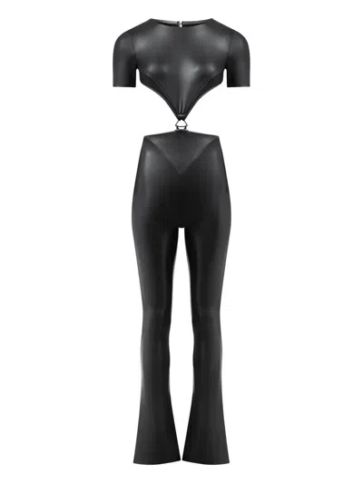 Manière De Voir Cut-out Hardware Jumpsuit In Black