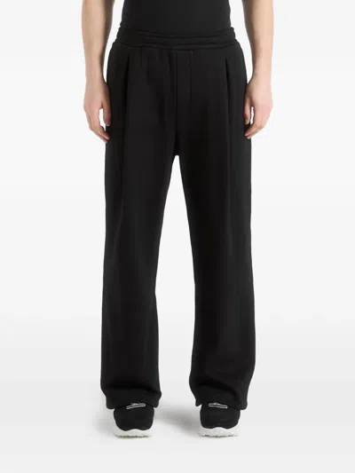 Manière De Voir Cyril Pleated Track Pants In Black