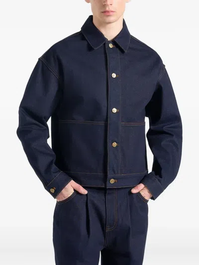 Manière De Voir Damien Denim Jacket In Blue