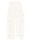 Manière De Voir Danielle Pleated Cargo Trousers In White